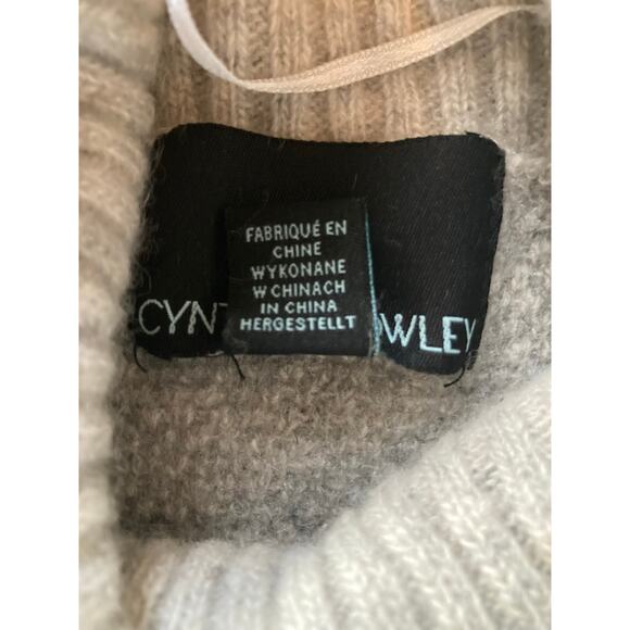 Cynthia Rowley Lambswool Sweater Dress Women’s S Gray Cowl Neck Long Sleeve Cozy - Picture 2 of 10